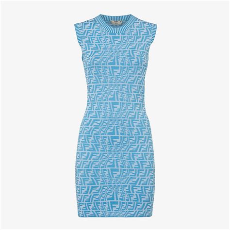 fendi light blue viscose dress|Fendi .